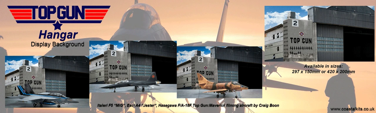 Coastal Kits CKSTG420 - 1:48 Scale Top Gun Hangar Background With Attachment Clips 2 Coastal Kits CKSTG420 - 1:48 Scale Top Gun Hangar Background With Attachment Clips - Image 2