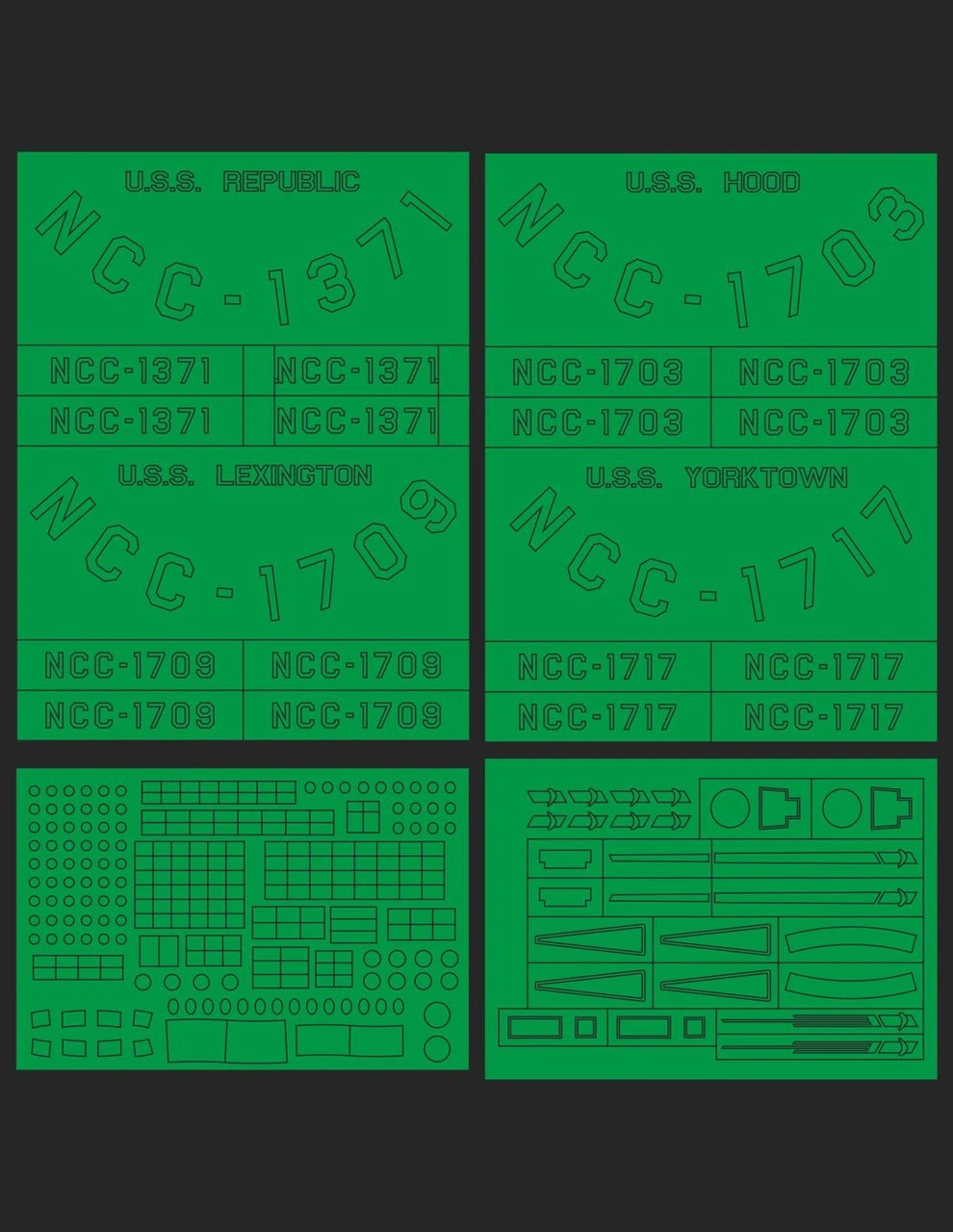 Green Strawberry AM010 - 1/600 TOS Constitution-class Starships Painting Masks 1 Green Strawberry AM010 - 1/600 TOS Constitution-class Starships Painting Masks