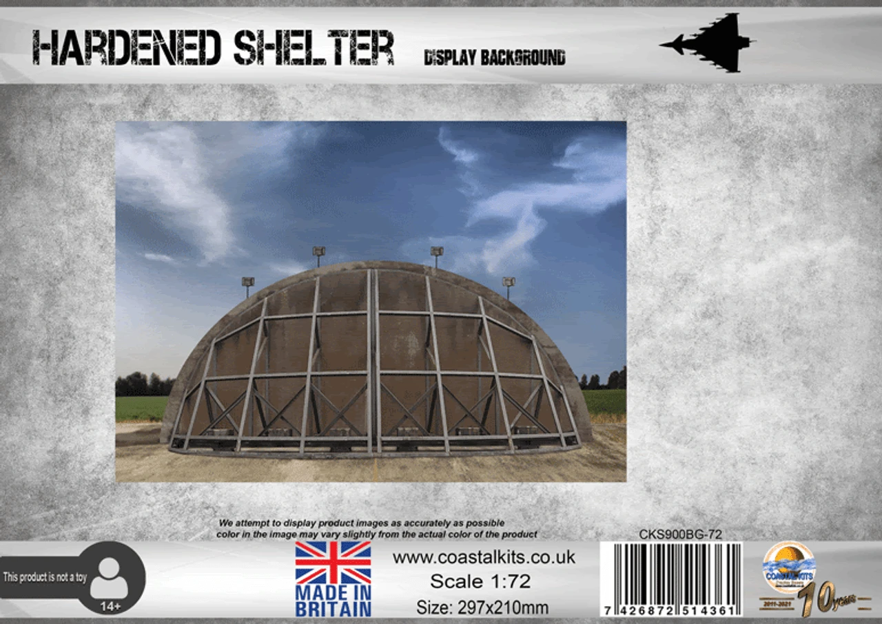 Coastal Kits CKS900BG-72 - 1:72 Hardened Aircraft Shelter Display Background 1 Coastal Kits CKS900BG-72 - 1:72 Hardened Aircraft Shelter Display Background
